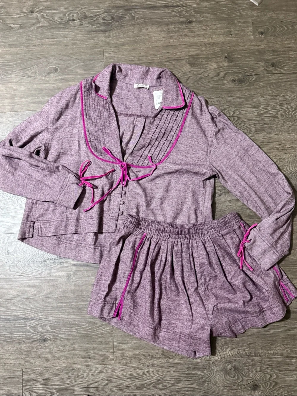 *NWT* Free People Close to Home Flannel Pajama Set in Cactus Flower